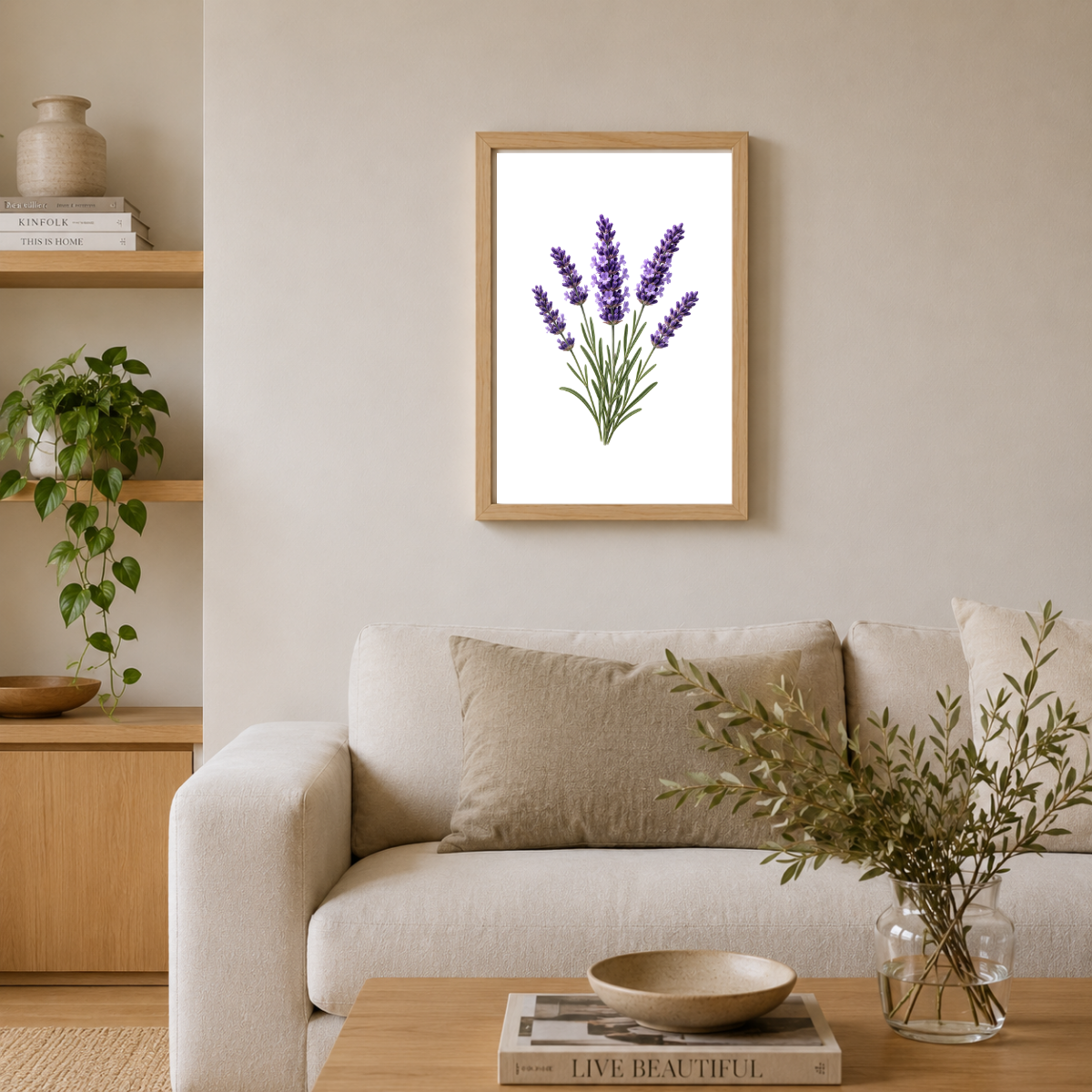 Lavanda en living