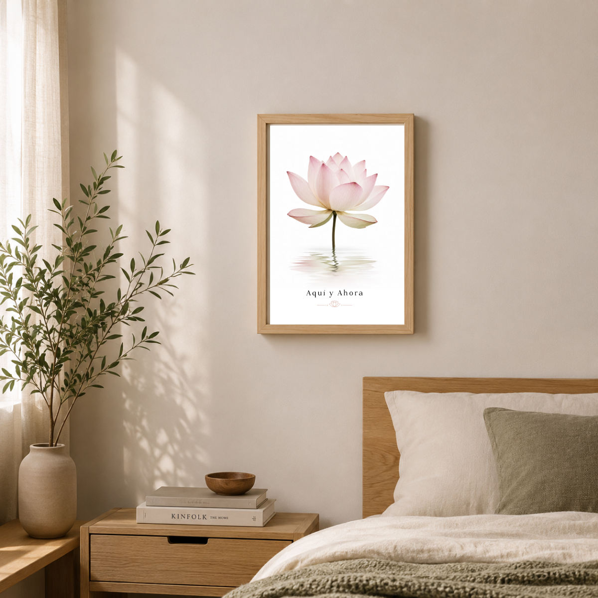 Flor de loto en dormitorio